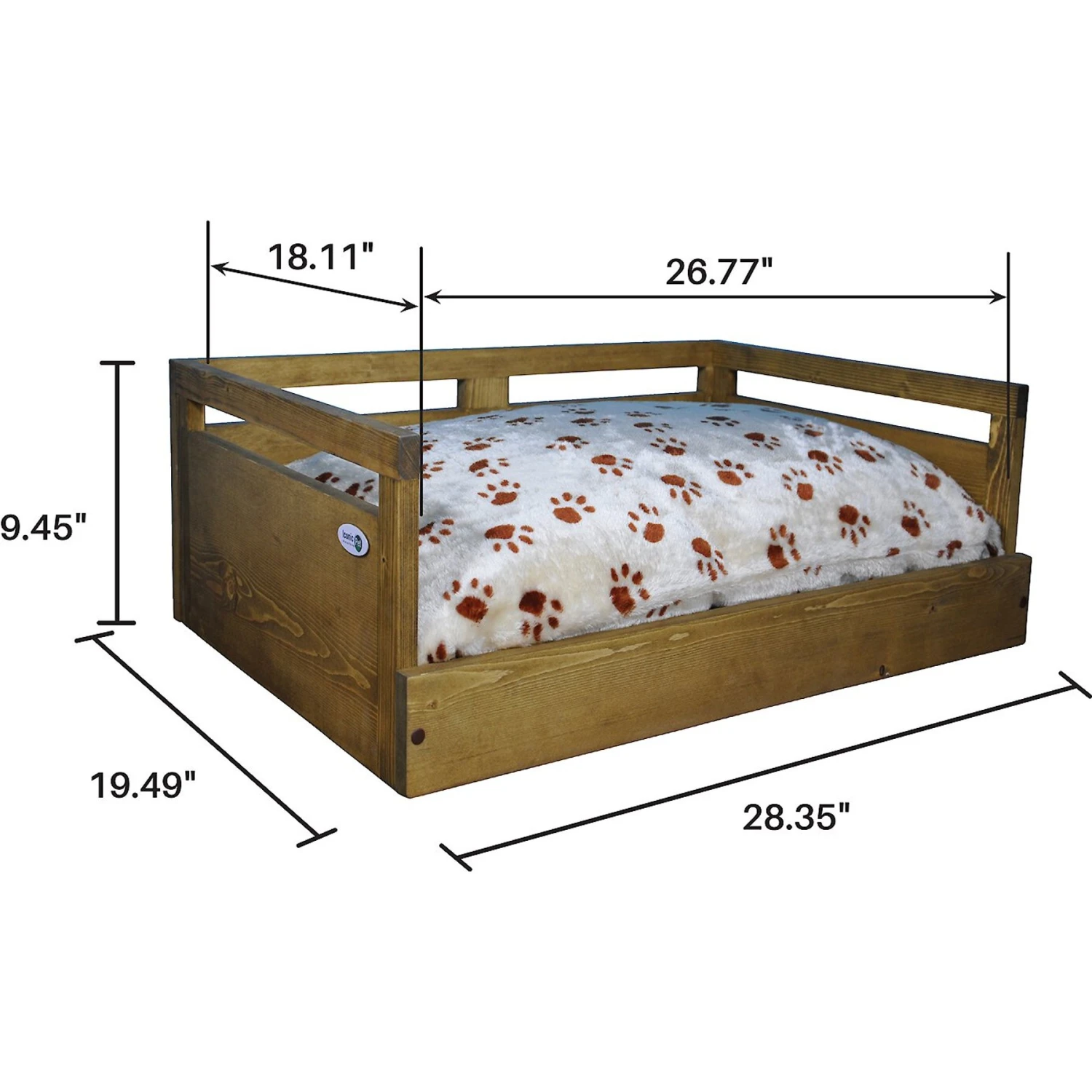 Iconic Pet Sassy Paws Wooden Sofa Cat & Dog Bed With Removable Cover 6 Iconic Pet Sassy Paws Wooden Sofa Cat & Dog Bed With Removable Cover - Image 4