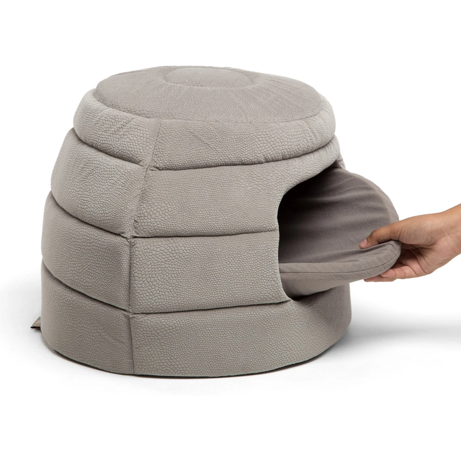 Best Friends By Sheri 2-in-1 Honeycomb Hut Covered/Bolster Cat & Dog Bed 7 Best Friends By Sheri 2-in-1 Honeycomb Hut Covered/Bolster Cat & Dog Bed - Image 5