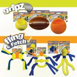 Nylabone Power Play Football Gripz Dog Toy -Dog Supplies 195430 PT8. AC SS1800 V1605657427