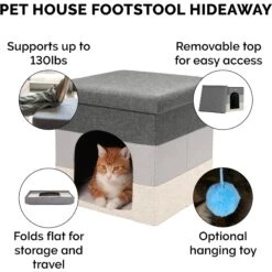 FurHaven House Footstool & Ottoman Dog & Cat Bed -Dog Supplies 198861 PT6. AC SS1800 V1568235215