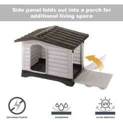 MidWest Ferplast Villa Dog Kennel With Folding Porch -Dog Supplies 202264 PT1. AC SS1800 V1580746090