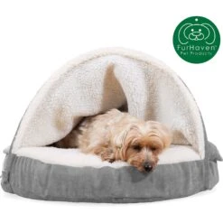 FurHaven Faux Sheepskin Snuggery Memory Top Cat & Dog Bed With Removable Cover -Dog Supplies 206661 PT3. AC SS1800 V1617153725