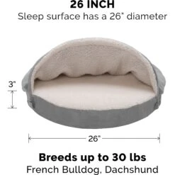 FurHaven Faux Sheepskin Snuggery Memory Top Cat & Dog Bed With Removable Cover -Dog Supplies 206661 PT4. AC SS1800 V1617147394