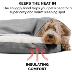 FurHaven Faux Sheepskin Snuggery Memory Top Cat & Dog Bed With Removable Cover -Dog Supplies 206661 PT6. AC SS1800 V1617154931