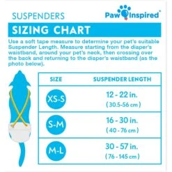 Paw Inspired Dog Diaper Suspenders -Dog Supplies 208513 PT1. AC SS1800 V1640881055