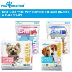 Paw Inspired Dog Diaper Suspenders -Dog Supplies 208513 PT8. AC SS1800 V1640883387
