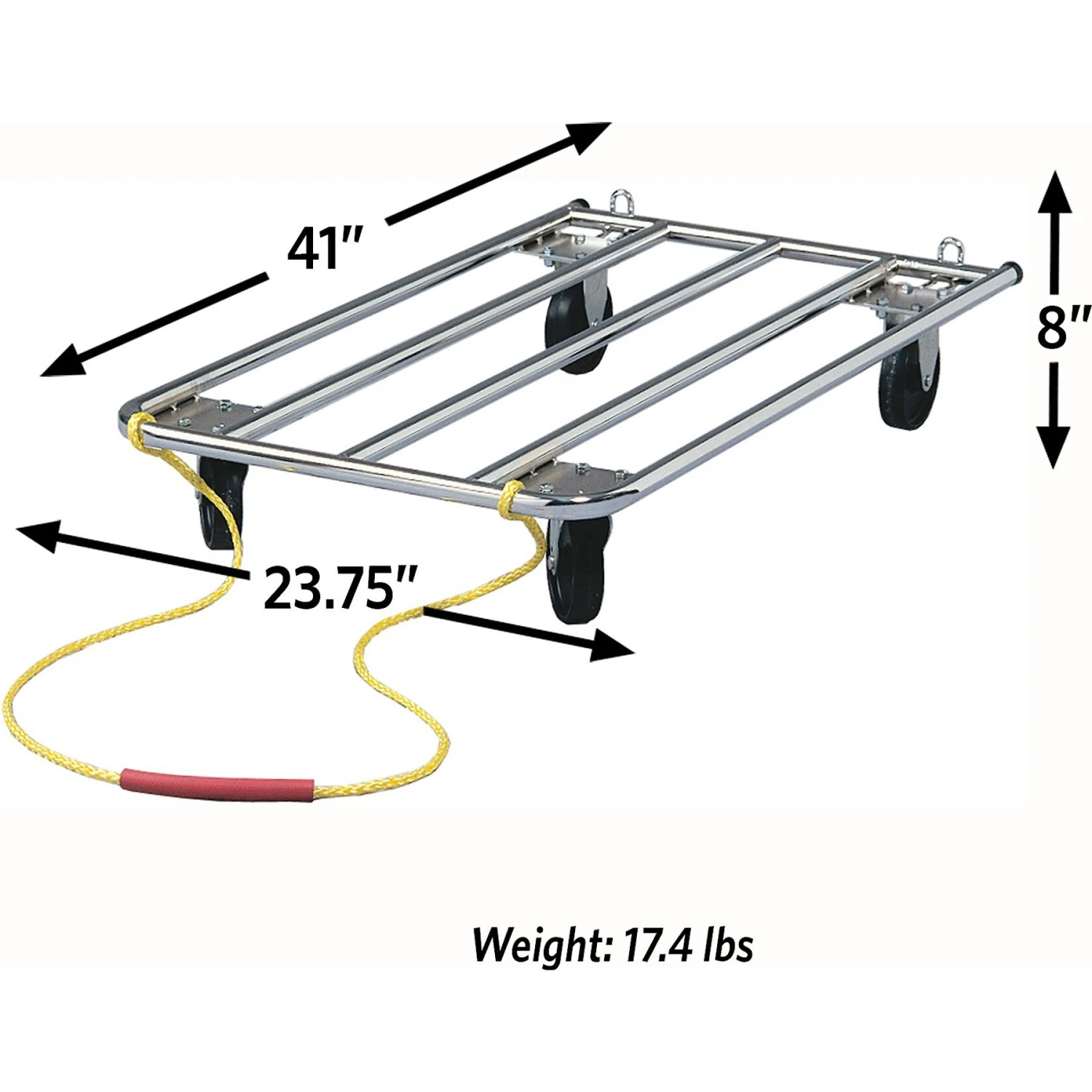 MidWest Tubular Crate Dolly, Silver 4 MidWest Tubular Crate Dolly, Silver - Image 2