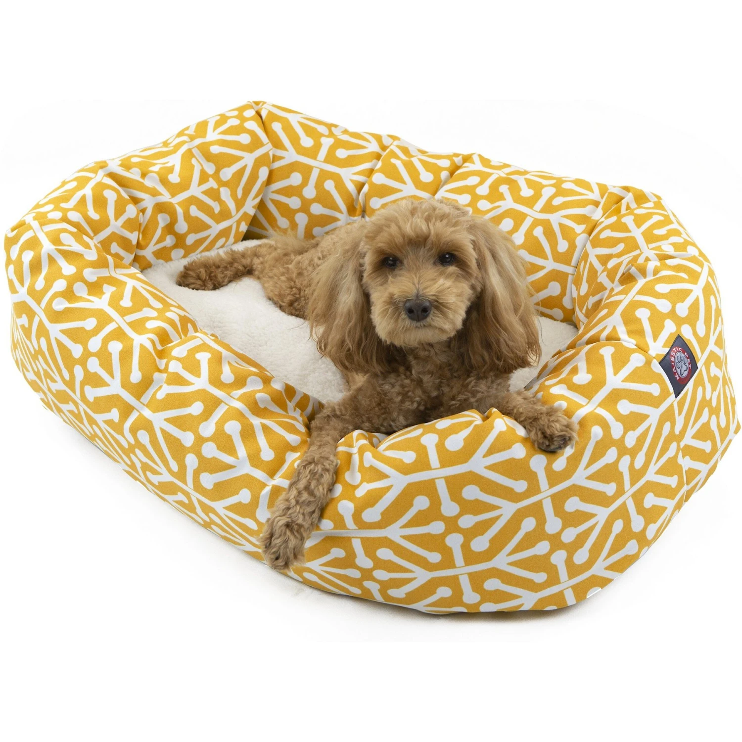 Majestic Pet Aruba Sherpa Bagel Bolster Cat & Dog Bed 3 Majestic Pet Aruba Sherpa Bagel Bolster Cat & Dog Bed