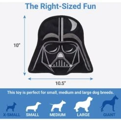 STAR WARS DARTH VADER Flat Plush Squeaky Dog Toy -Dog Supplies 220653 PT1. AC SS1800 V1615258891