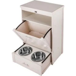 New Age Pet Dog Food Pantry W/ Double Bowl 15 New Age Pet Dog Food Pantry W/ Double Bowl -Dog Supplies 229987 PT6. AC SS1800 V1586882825