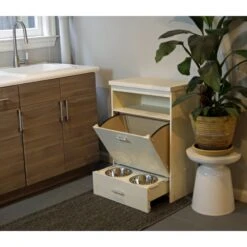 New Age Pet Dog Food Pantry W/ Double Bowl 16 New Age Pet Dog Food Pantry W/ Double Bowl -Dog Supplies 229987 PT7. AC SS1800 V1586882852