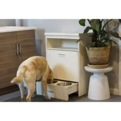 New Age Pet Dog Food Pantry W/ Double Bowl 17 New Age Pet Dog Food Pantry W/ Double Bowl -Dog Supplies 229987 PT8. AC SS1800 V1586882888