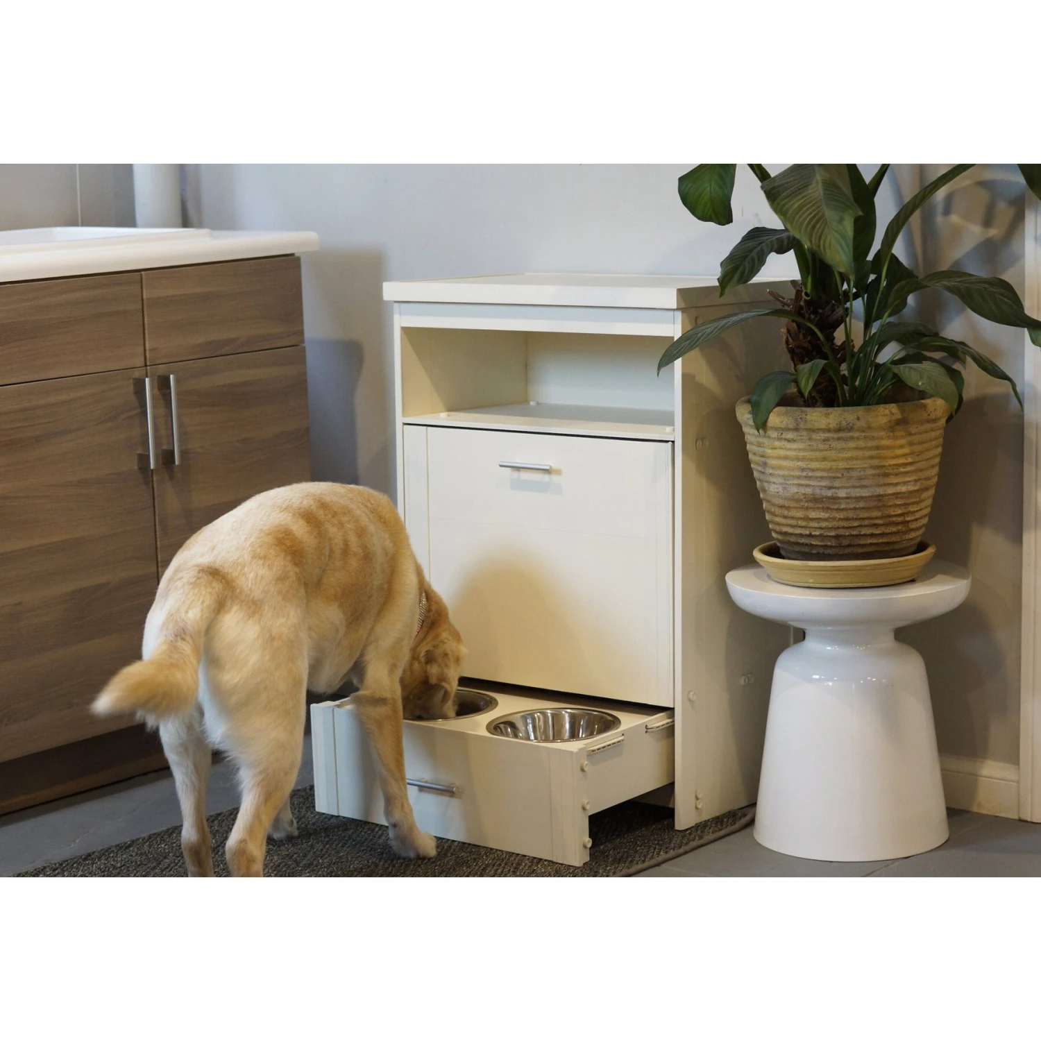 New Age Pet Dog Food Pantry W/ Double Bowl 10 New Age Pet Dog Food Pantry W/ Double Bowl - Image 8