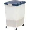 IRIS USA WeatherPro Airtight Dog, Cat, Bird & Other Pet Food Storage Bin Container With Attachable Casters -Dog Supplies 231638 MAIN. AC SS1800 V1680803920