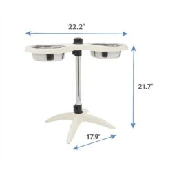 Frisco Adjustable Stainless Steel Double Elevated Dog Bowls -Dog Supplies 232097 PT6. AC SS1800 V1605747106