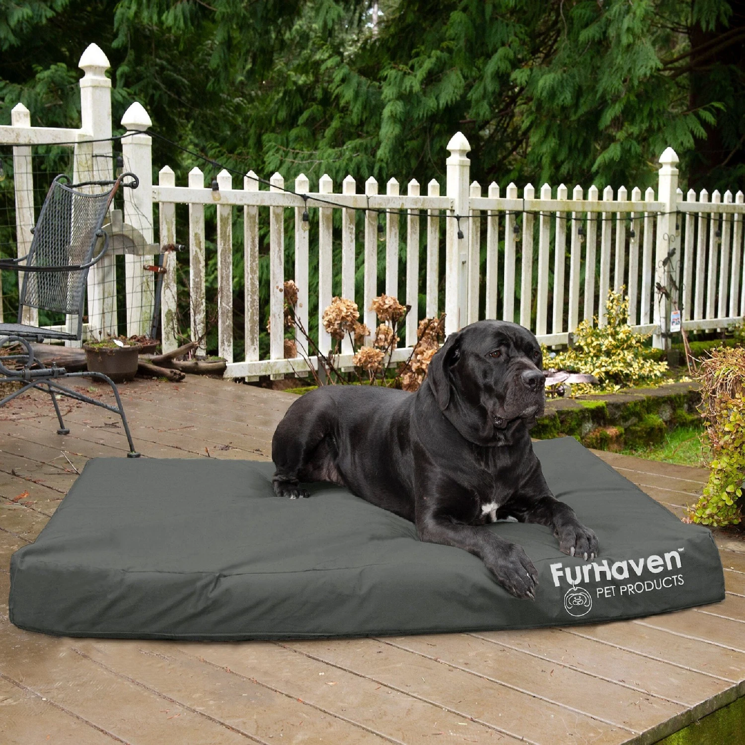 FurHaven Deluxe Oxford Memory Foam Indoor/Outdoor Dog & Cat Bed With Removable Cover 3 FurHaven Deluxe Oxford Memory Foam Indoor/Outdoor Dog & Cat Bed With Removable Cover