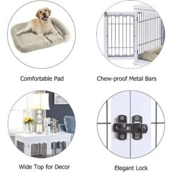 Unipaws End Table Wooden Dog Crate -Dog Supplies 241611 PT7. AC SS1800 V1600397220