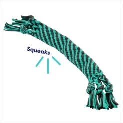 Frisco Flat Teal & Gray Braided Rope Squeaky Fetch Dog Toy 9 Frisco Flat Teal & Gray Braided Rope Squeaky Fetch Dog Toy -Dog Supplies 242127 PT2. AC SS1800 V1695748438