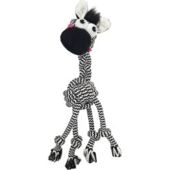 Dog Supplies 50 Frisco Zebra Rope Squeaky Dog Toy
