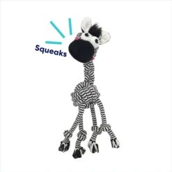 Frisco Zebra Rope Squeaky Dog Toy -Dog Supplies 242163 PT2. AC SS1800 V1691785246