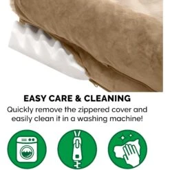 FurHaven Wave Fur & Velvet Orthopedic Deluxe Chaise Dog & Cat Bed -Dog Supplies 244378 PT7. AC SS1800 V1611070476