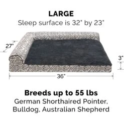 FurHaven Southwest Kilim Cooling Gel Deluxe Chaise Dog & Cat Bed -Dog Supplies 244452 PT4. AC SS1800 V1667228004