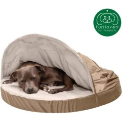 FurHaven Wave Fur & Velvet Orthopedic Snuggery Dog & Cat Bed -Dog Supplies 244490 PT3. AC SS1800 V1602847893