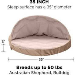 FurHaven Wave Fur & Velvet Orthopedic Snuggery Dog & Cat Bed -Dog Supplies 244490 PT4. AC SS1800 V1602840389