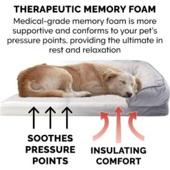 FurHaven Velvet Waves Perfect Comfort Memory Foam Bolster Cat & Dog Bed With Removable Cover -Dog Supplies 244642 PT6. AC SS1800 V1602829881