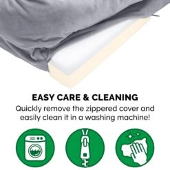 FurHaven Velvet Waves Perfect Comfort Memory Foam Bolster Cat & Dog Bed With Removable Cover -Dog Supplies 244642 PT7. AC SS1800 V1602815481