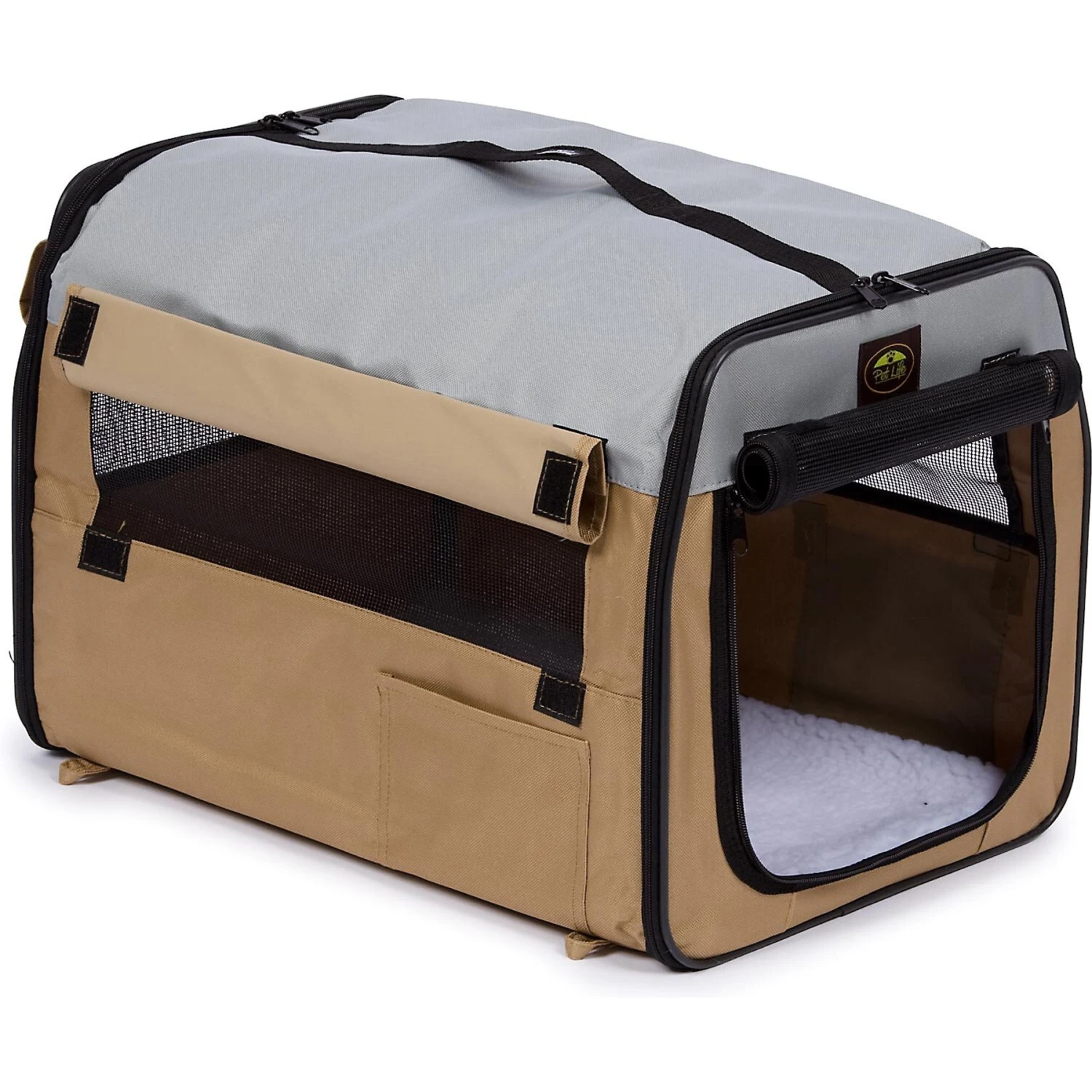 Pet Life Folding Zippered Wire-Framed Dog Crate 5 Pet Life Folding Zippered Wire-Framed Dog Crate - Image 3