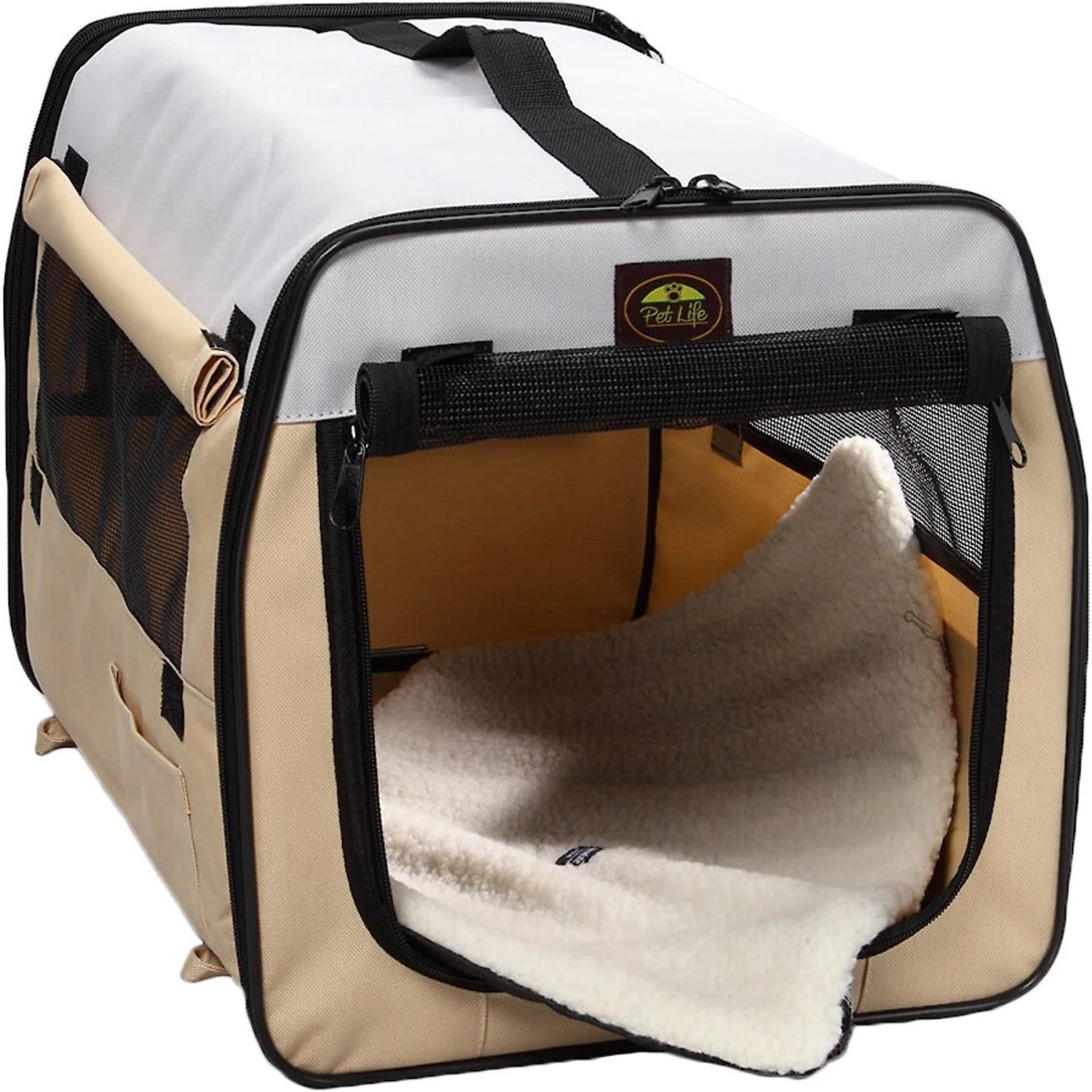 Pet Life Folding Zippered Wire-Framed Dog Crate 6 Pet Life Folding Zippered Wire-Framed Dog Crate - Image 4