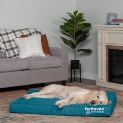 FurHaven Deluxe Oxford Full Support Dog & Cat Bed With Removable Cover