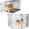 Frisco Heavy Duty Fold & Carry Double Door Collapsible Wire Dog Crate & Frisco Wire Dog & Small Pet Exercise Pen With Step-Through Door -Dog Supplies 255537 MAIN. AC SS1800 V1603646516