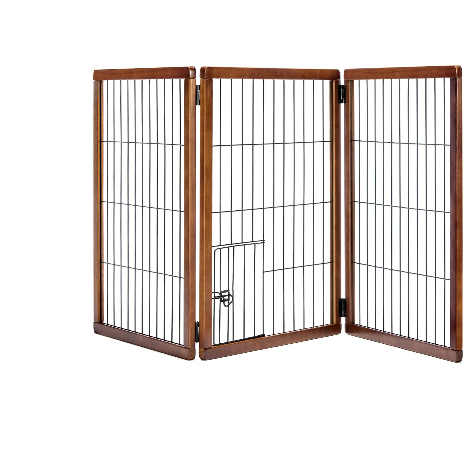 Carlson Pet Products 28-in Extra Tall Freestanding Dog Gate, Brown, Large 6 Carlson Pet Products 28-in Extra Tall Freestanding Dog Gate, Brown, Large - Image 4