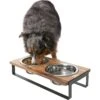 Frisco Wood Elevated Non-Skid Stainless Steel Double Diner Dog & Cat Bowl -Dog Supplies 257143 MAIN. AC SS1800 V1615913797