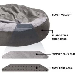 FurHaven Wave Covered Pillow Cat & Dog Bed 15 FurHaven Wave Covered Pillow Cat & Dog Bed -Dog Supplies 258985 PT4. AC SS1800 V1604109812