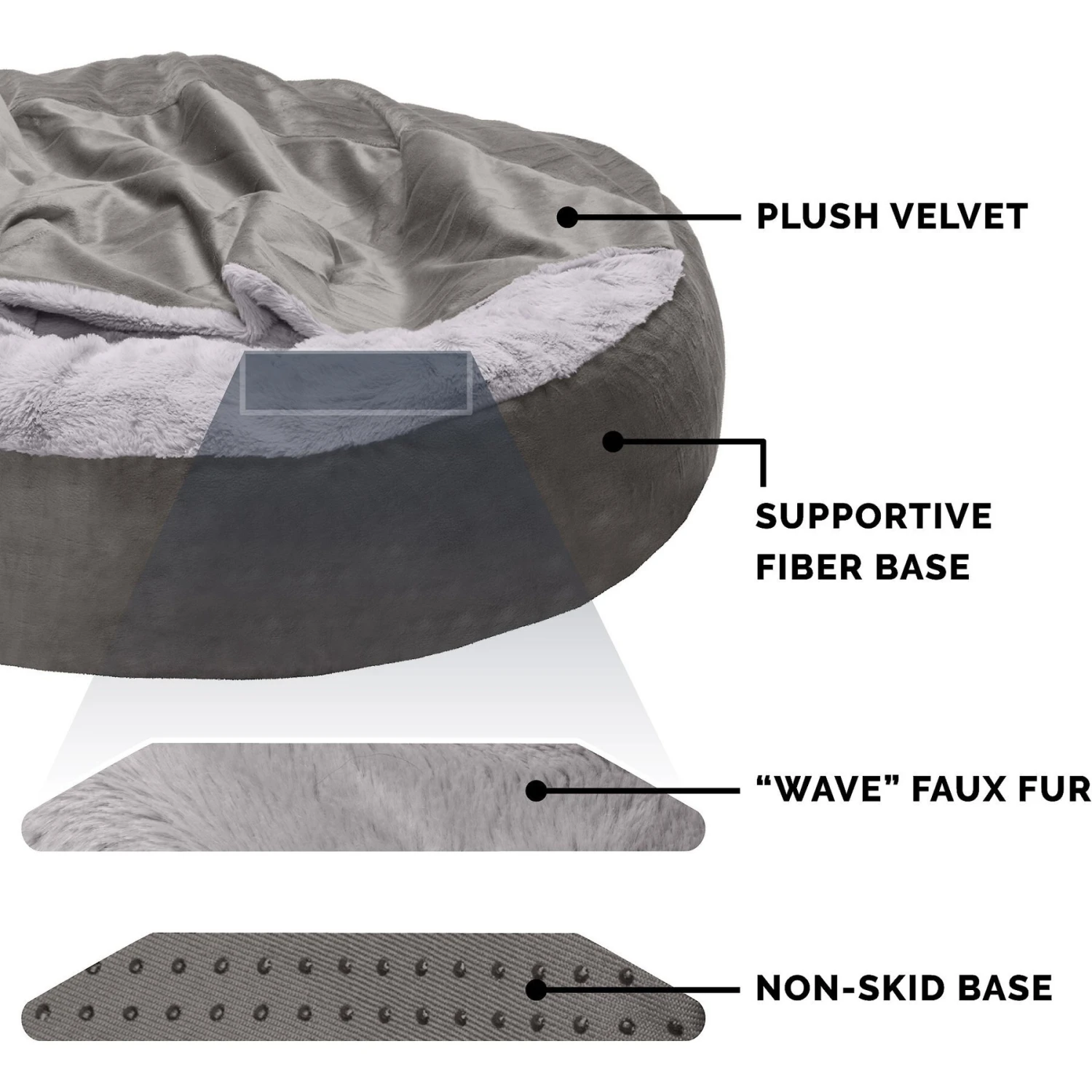 FurHaven Wave Covered Pillow Cat & Dog Bed 7 FurHaven Wave Covered Pillow Cat & Dog Bed - Image 5