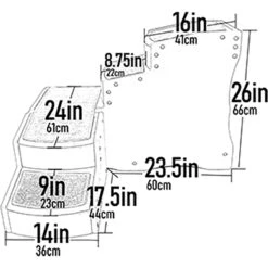 Pet Gear Easy Step Cat & Dog Stairs -Dog Supplies 262065 PT2. AC SS1800 V1673373349