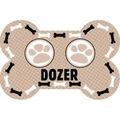 Bungalow Flooring Dog Bone Bowls Personalized Dog Placemat