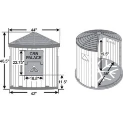 Dog Palace CRB Insulated Heated Dog House -Dog Supplies 263956 PT1. AC SS1800 V1607989039