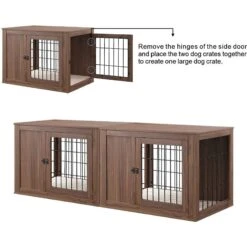 Unipaws Furniture Style Dog Crate -Dog Supplies 264626 PT8. AC SS1800 V1644982617