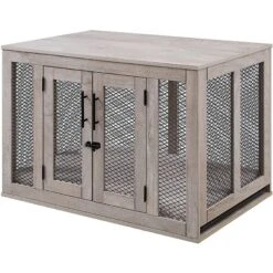 Unipaws Furniture Style Dog Crate, Weathered Gray -Dog Supplies 264632 PT4. AC SS1800 V1638226366