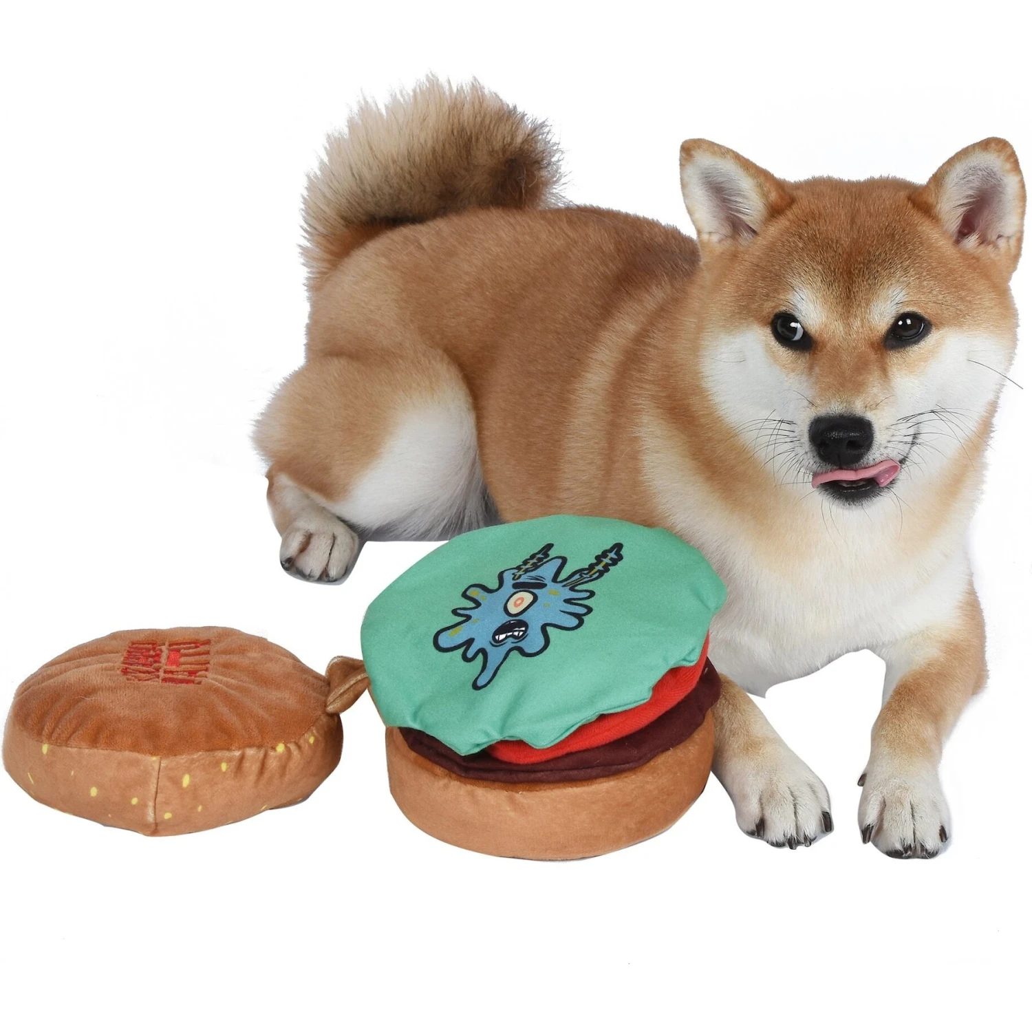 Fetch For Pets SpongeBob Krabby Patty Squeaky Plush Dog Toy 7 Fetch For Pets SpongeBob Krabby Patty Squeaky Plush Dog Toy - Image 5