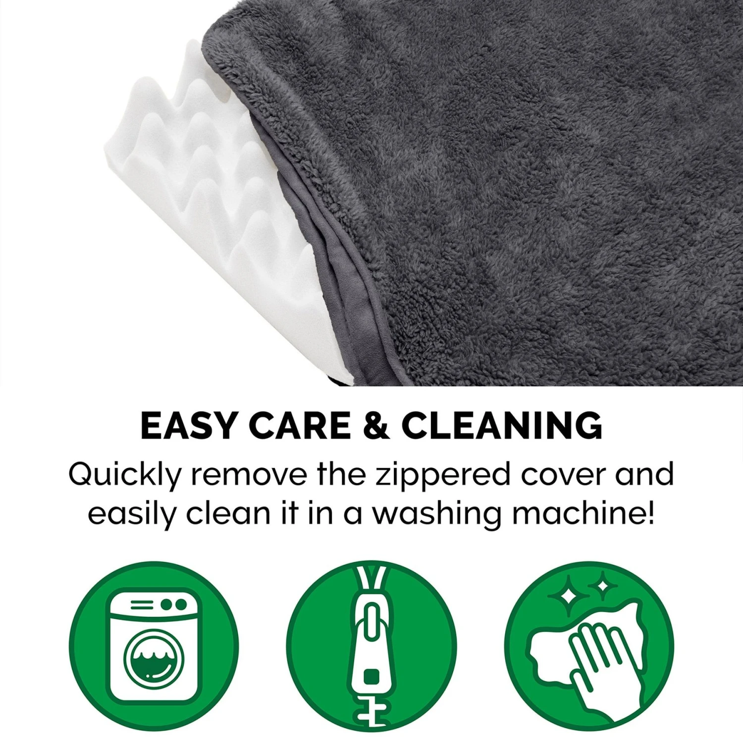 FurHaven Snuggle Deluxe Orthopedic Pillow Cat & Dog Bed With Removable Cover 11 FurHaven Snuggle Deluxe Orthopedic Pillow Cat & Dog Bed With Removable Cover - Image 9