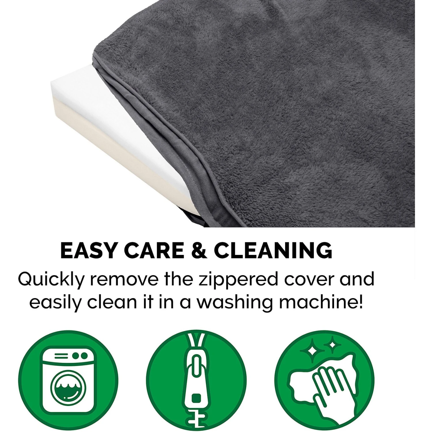 FurHaven Terry Deluxe Memory Foam Pillow Cat & Dog Bed With Removable Cover 10 FurHaven Terry Deluxe Memory Foam Pillow Cat & Dog Bed With Removable Cover - Image 8