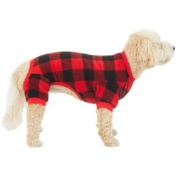 Frisco Dog & Cat Cozy Polar Fleece PJs, Red Plaid 10 Frisco Dog & Cat Cozy Polar Fleece PJs, Red Plaid -Dog Supplies 268510 PT2. AC SS1800 V1637674301