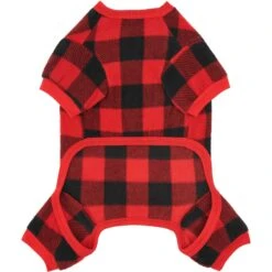 Frisco Dog & Cat Cozy Polar Fleece PJs, Red Plaid 11 Frisco Dog & Cat Cozy Polar Fleece PJs, Red Plaid -Dog Supplies 268510 PT4. AC SS1800 V1637650986