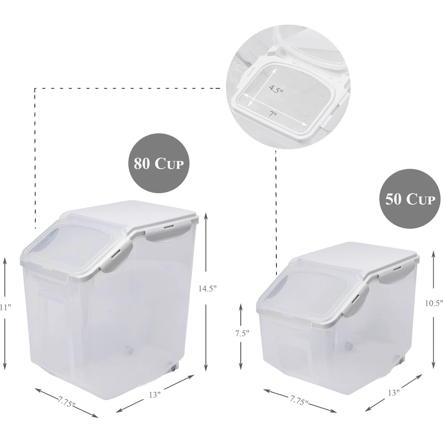 Hanamya BPA Free Pet Food Storage Container & Measuring Cup 4 Hanamya BPA Free Pet Food Storage Container & Measuring Cup - Image 2