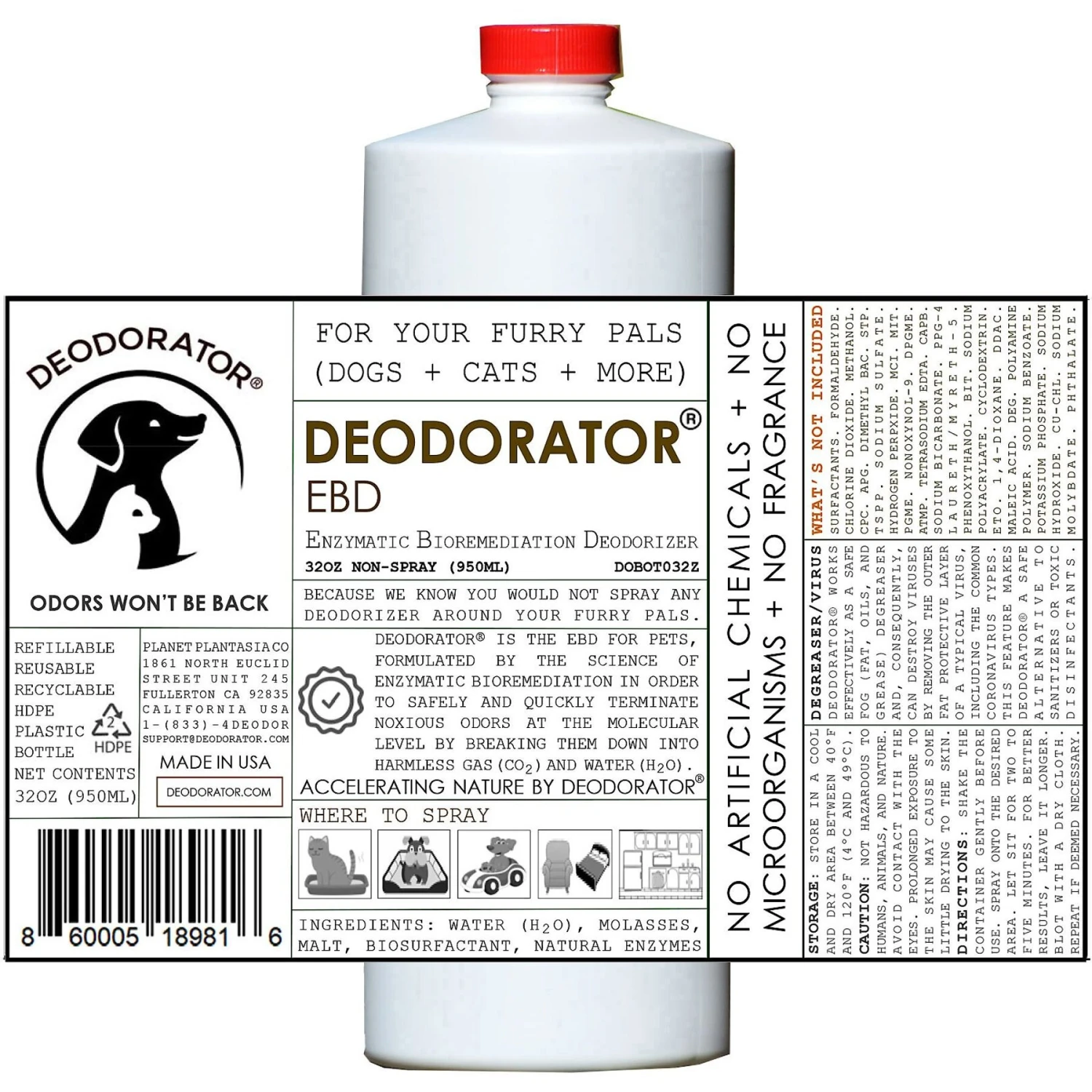 Deodorator EBD Cat & Dog Deodorizer, 32-oz Bottle 8 Deodorator EBD Cat & Dog Deodorizer, 32-oz Bottle - Image 6